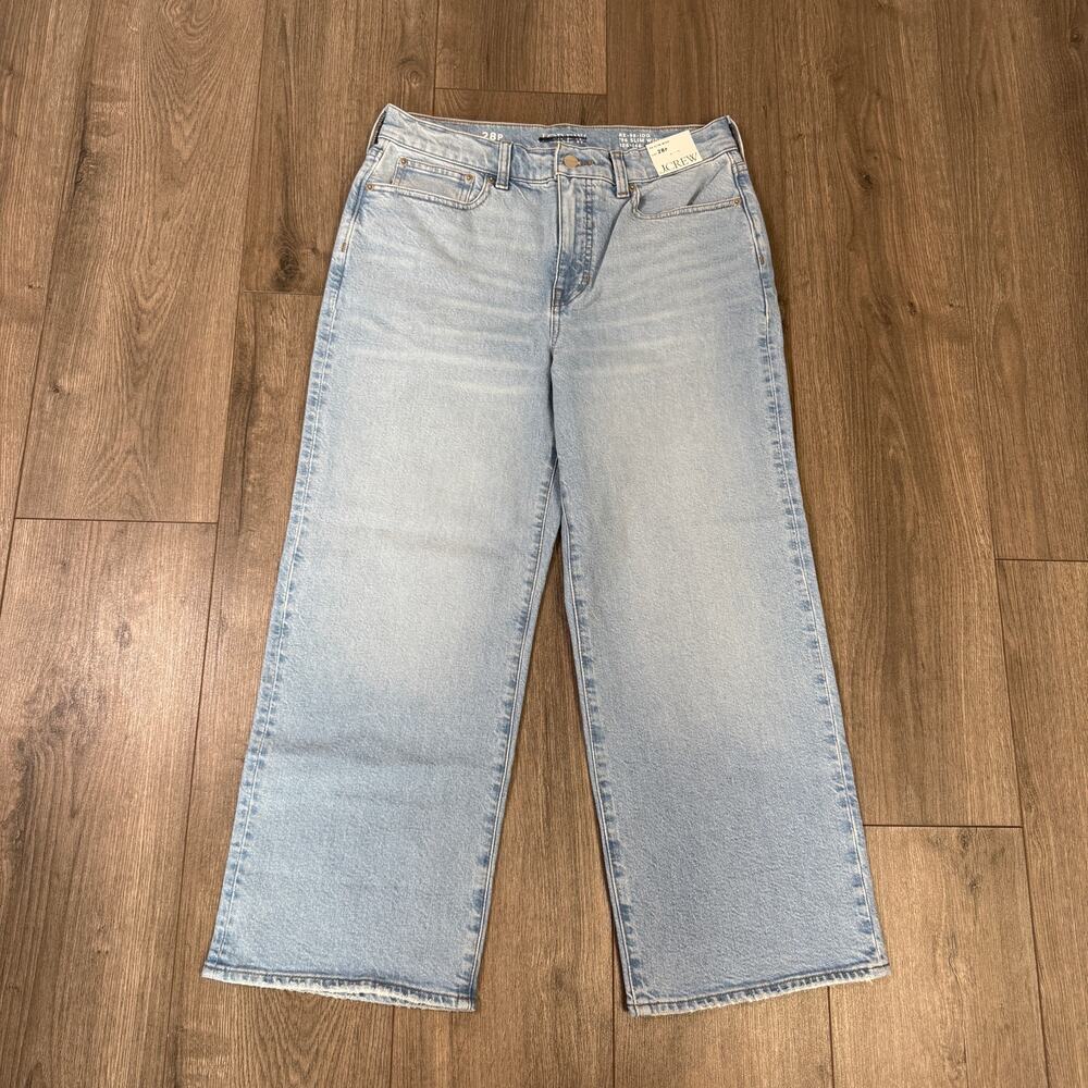J Crew 1996 Slim Wide Leg Denim Jeans US Women's 28 Petite New - Picture 3 of 8